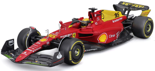 Burago 26806L Ferrari F1-75 #16 Charles Leclerc 2022 Monza Livery 75th Anniversary, 1:24 Scale