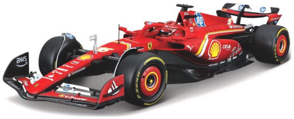 Burago 26823L Ferrari F1 SF-24 #16 Charles Leclerc F1 2024 w/Figure 1:24 Scale *PRE ORDER £31.49*