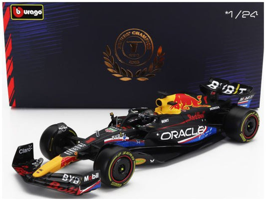 Burago 28030-V-AUSTIN Red Bull F1 RB19 Team Oracle #1 Champion 1st Austin USA GP 2023 M. Verstappen, 1:24 Scale
