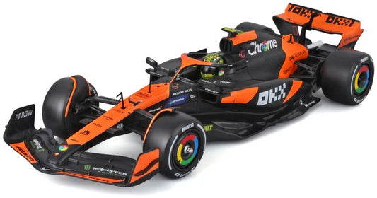Burago 28033N McLaren F1 MCL38 F1 2024 Norris w/Helmet, 1:24 Scale