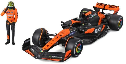 Burago 28040N McLaren F1 MCL38 F1 2024 Norris w/Driver Figure, 1:24 Scale
