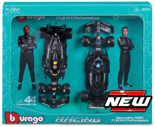 Burago 28062 Mercedes F1 W15 #44 Hamilton + #63 Russell 2024 2 Car Set 1:24 Scale *PRE ORDER £64.59*