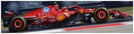 Burago 36844-S-MONZA Ferrari F1 SF-24 #55 4th Italy Monza GP 2024 Carlos Sainz - Card Box, 1:43 Scale