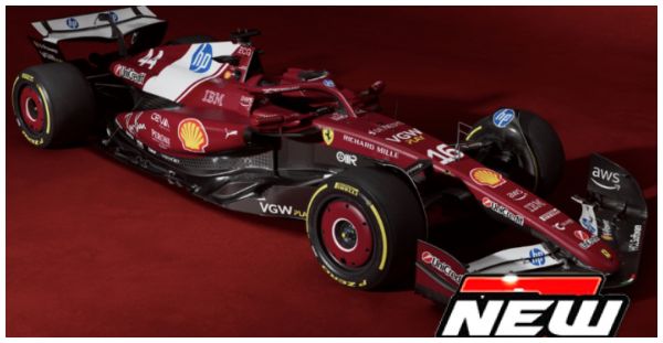 Burago 36852L Ferrari F1 SF-25 #16 Charles Leclerc Season Car 2025 w/Helmet 1:43 Scale *PRE ORDER £22.79*