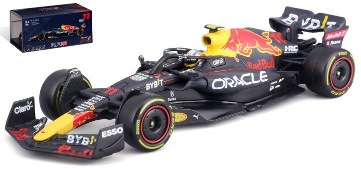 Burago 38062P Red Bull F1 RB18 2022 #11 Case with Perez Helmet, 1:43 Scale