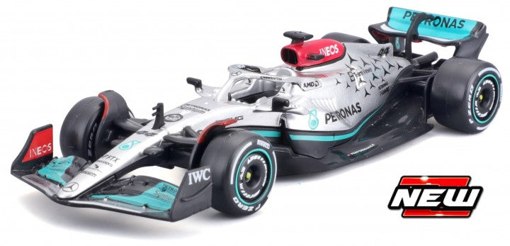 Burago 38065H Mercedes F1 W13 2022 #44 Hamilton ( cardboard window box ) 1:43 Scale *PRE ORDER £9.99*