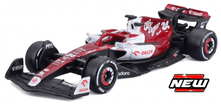 Burago 38067-24 Alfa Romeo F1 C42 #24 2022 (Card) G.Zhou Team Orlen Racing 1:43 Scale *PRE ORDER £10.99*