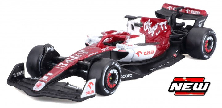 Burago 38067-77 Alfa Romeo F1 C42 #77 2022 (Card) V.Bottas Team Orlen Racing 1:43 Scale *PRE ORDER £10.99*
