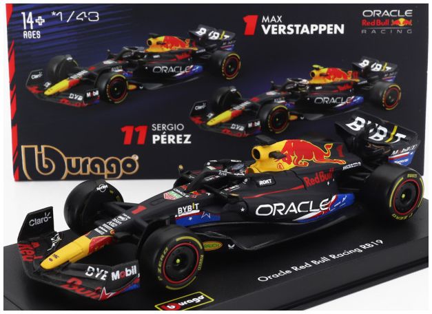 Burago 38083-V-AUSTIN Red Bull F1 RB19 Team Oracle #1 Champion 1st Austin USA GP 2023 M. Verstappen, 1:43 Scale
