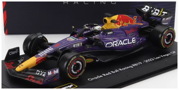 Burago 38083-V-VEGAS Red Bull F1 RB19 #1 World Champion 1st Las Vegas GP 2023 Verstappen w/Driver + Case 1:43 Scale *PRE ORDER £25.19*