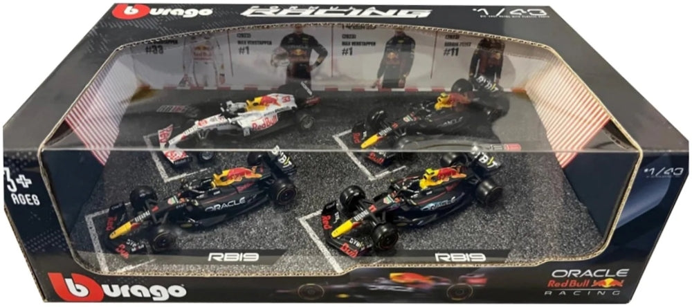 Burago 38092 Red Bull F1 Set RB19 #1/RB19 #11 Miami Livery/RB18 #1/RB16B #33 Turkey, 1:43 Scale