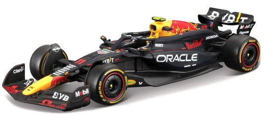 Burago 38098P Red Bull F1 RB20 2024 Perez w/Helmet Showcase, 1:43 Scale