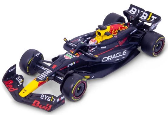 Burago 38098V Red Bull F1 RB20 F1 2024 Verstappen w/Helmet Showcase, 1:43 Scale