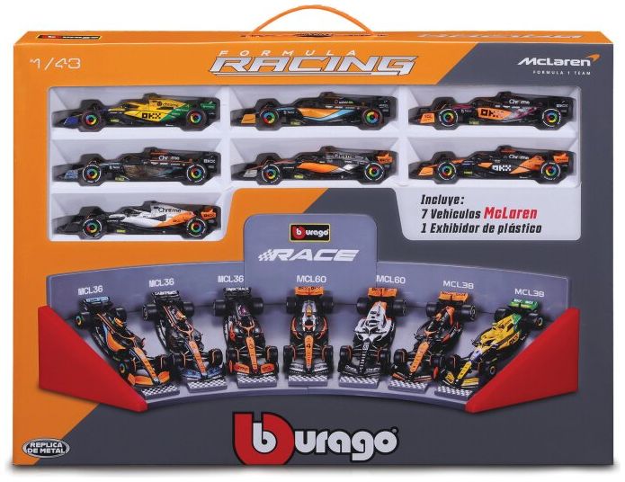 Burago 38169 McLaren F1 2022 - 2024 7 Car Set 1:43 Scale *PRE ORDER £65.44*