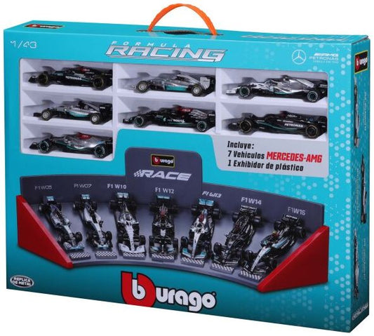 Burago 38170 Mercedes F1 2014 - 2024 7 Car Set 1:43 Scale *PRE ORDER £65.44*