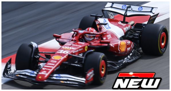 Burago 56801L Ferrari F1 SF-25 #16 Charles Leclerc 2025, 1:64 Scale