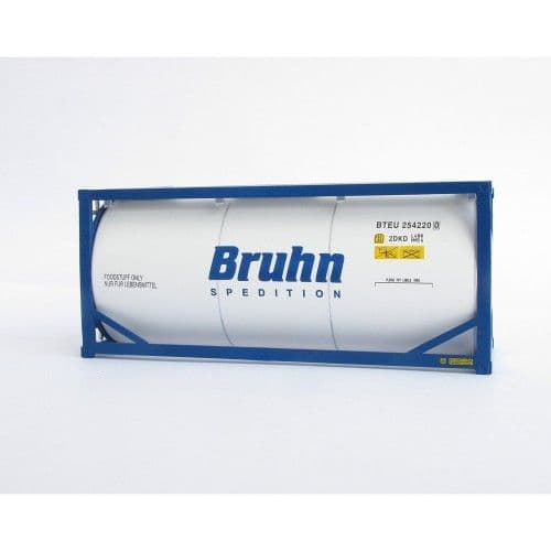 C Rail Bruhn spedition 20ft X 8'6" Tanktainer Container , OO Gauge (1/76)