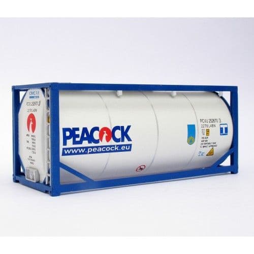 C Rail Peacock 20ft X 8'6" Tanktainer Container , OO Gauge (1/76)