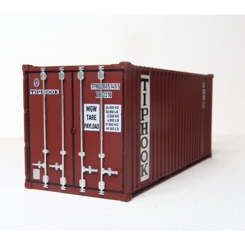 C Rail Tiphook 20ft x 8'6" Drybox Container , OO Gauge (1/76)