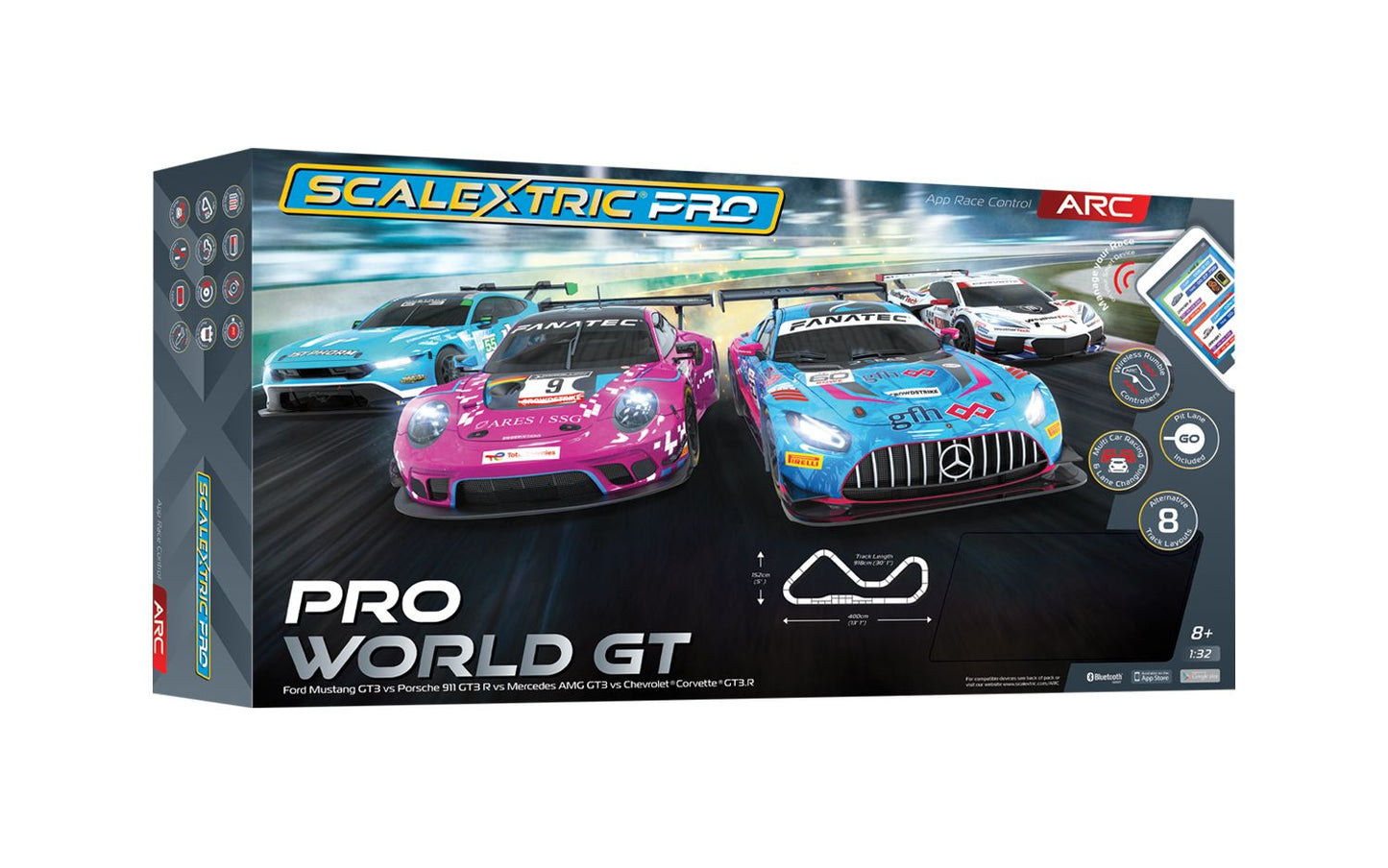 Scalextric C1462M Scalextric Pro World GT Race Set 1:32 Scale *PRE ORDER £629.99*