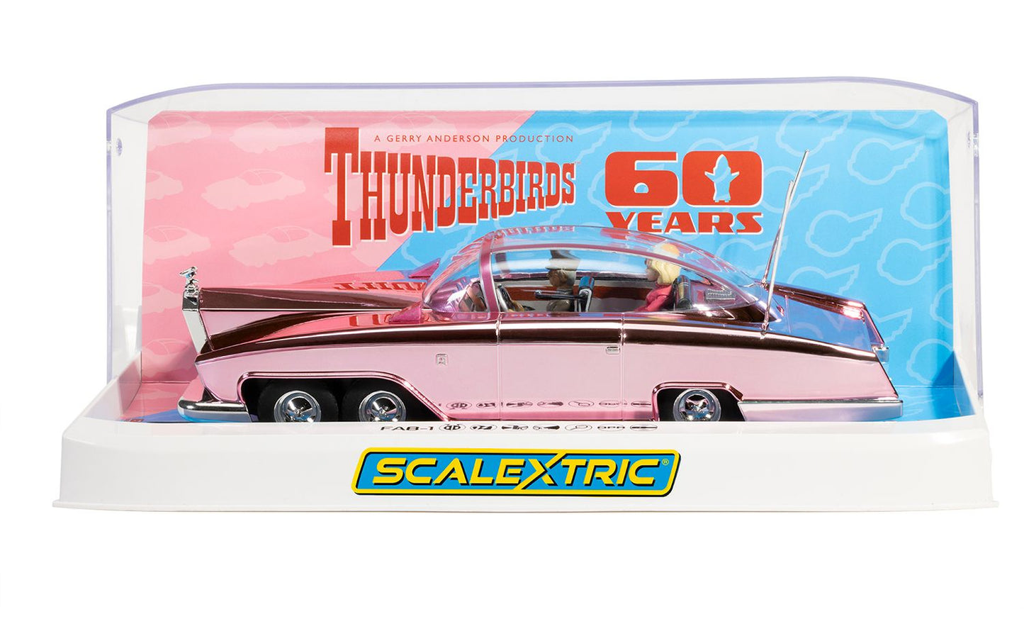 Scalextric C4579A Thunderbirds FAB-1 60th Anniversary Pink Chrome Edition 1:32 Scale *PRE ORDER £53.99*