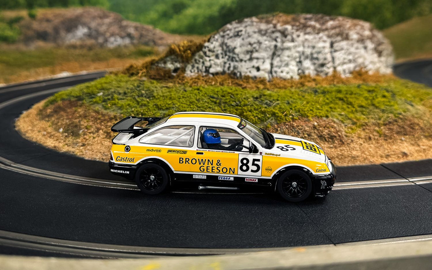 Scalextric C4628 Ford Sierra RS500 - YTCC Dan Brown 2024 1:32 Scale *PRE ORDER £44.99*