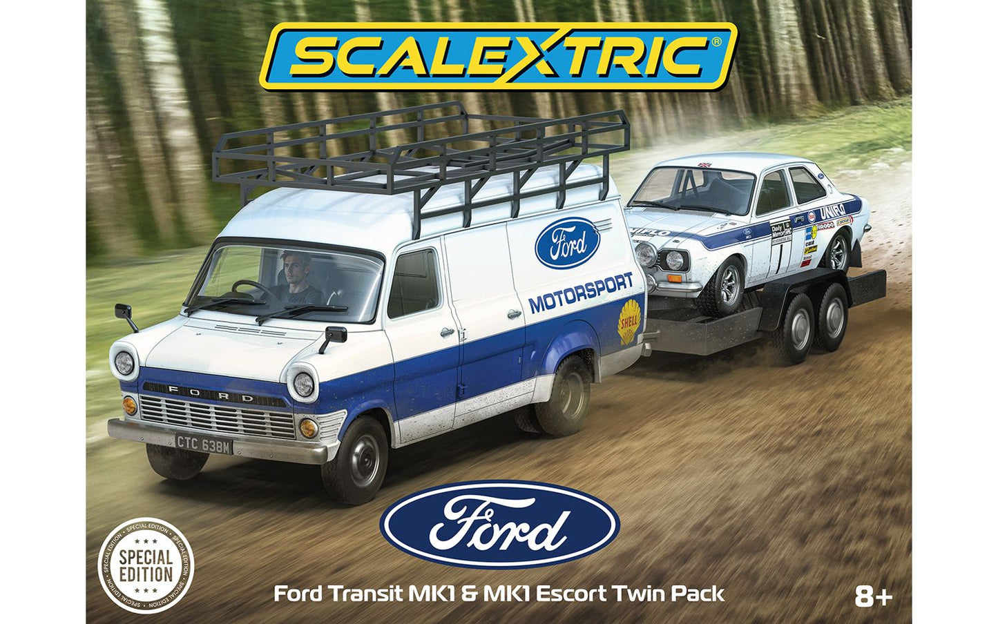 Scalextric C4649A Ford Transit MK1 and MK1 Escort - Ford Motorsport 1:32 Scale *PRE ORDER £98.99*