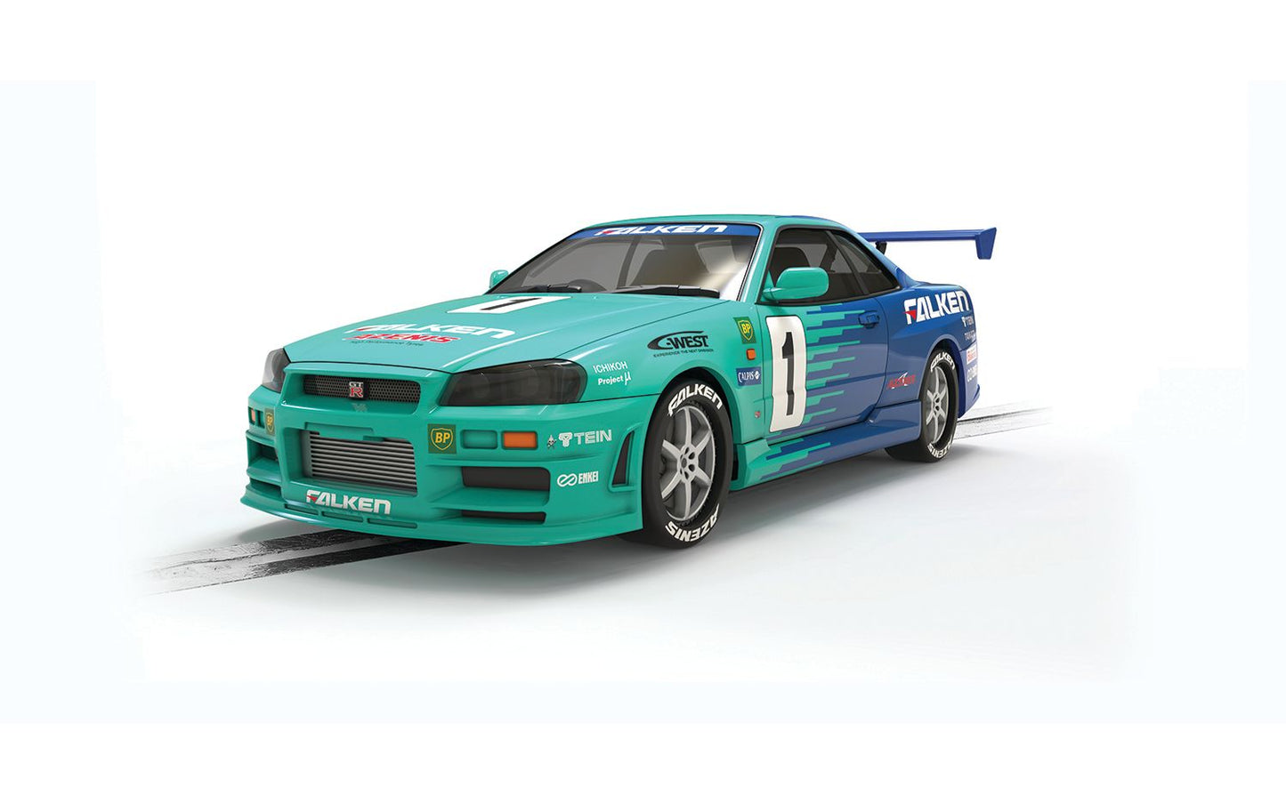 Scalextric C4678 Nissan R34 Skyline Falken Tyres 1:32 Scale *PRE ORDER £44.99*