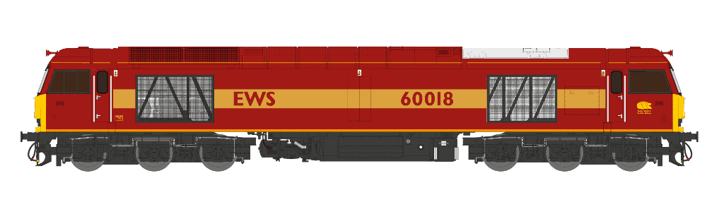 Cavalex Class 60 60018 EWS, OO Gauge, DCC SOUND