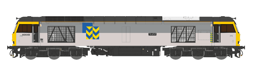 Cavalex Class 60 60049 Scafell Triple Grey Metals, OO Gauge, DCC SOUND