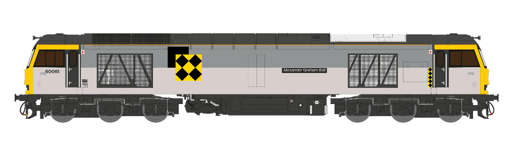 Cavalex Class 60 60061 Alexander Graham Bell Triple Grey Coal, OO Gauge