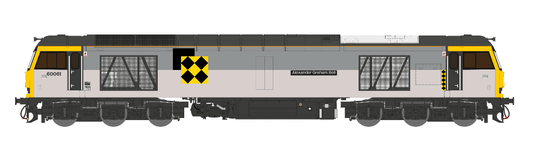 Cavalex Class 60 60061 Alexander Graham Bell Triple Grey Coal, OO Gauge