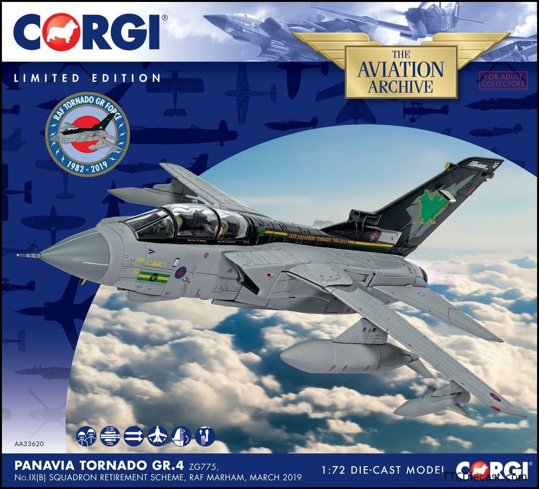Corgi AA33620 Panavia Tornado GR.4 ZG775 IX Squadron - Retirement Scheme - RAF Marham March 2019