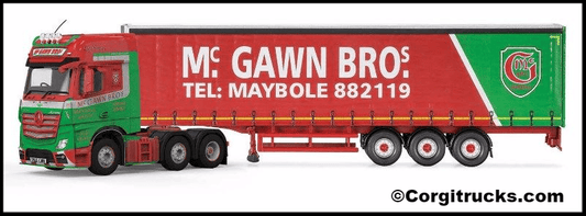CORGI Cc15812 Mercedes-Benz Actros (MP4) Curtainside Trailer, McGawn Transport **LAST ONE **