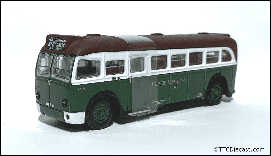 Corgi OM41002 AEC 4Q4 London Transport, PRE OWNED, Route 434 Horsham