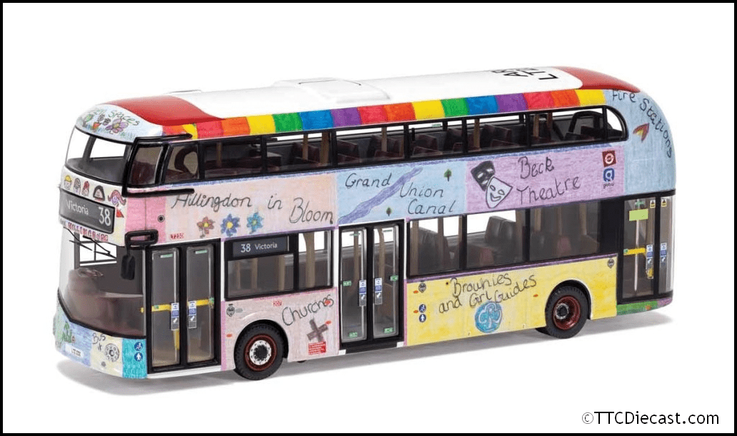 Corgi OM46632B NBFL Borismaster, Arriva London, Rte 38 Victoria, Hillingdon in Bloom *LAST FEW*