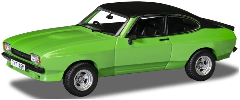 Corgi Vanguard VA15405 Ford Capri Mk2 3.0S X-Pack, Signal Green, 1:43 Scale