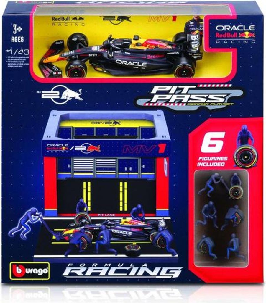 Burago 38543V Red Bull F1 RB20 2024 Verstappen Pit Pass 1:43 Scale *PRE ORDER £ TBC*