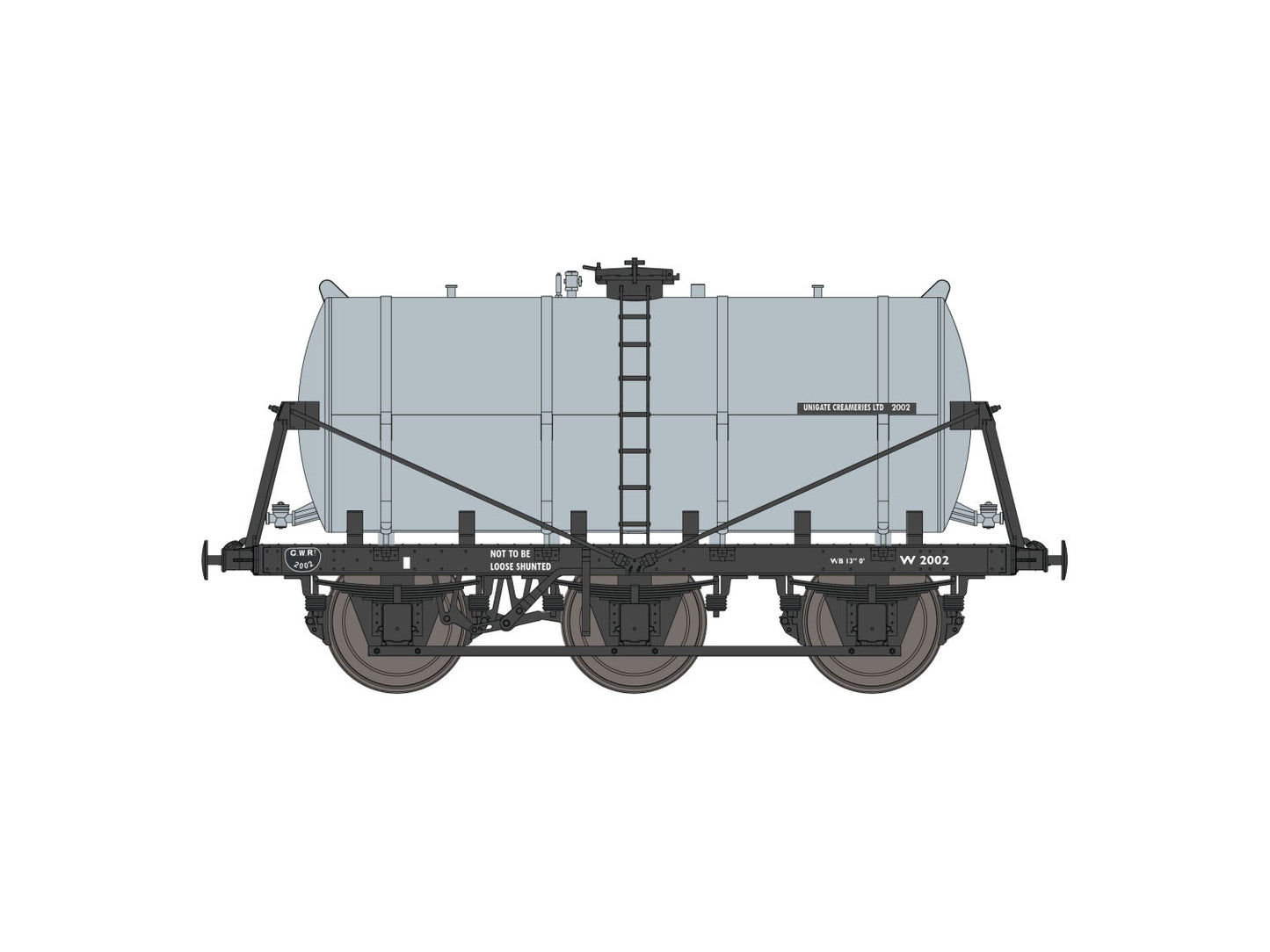Dapol 2F-031-027 6 Wheel Milk Tank United Creameries Silver W2002, N Gauge *PRE ORDER £18.95 *