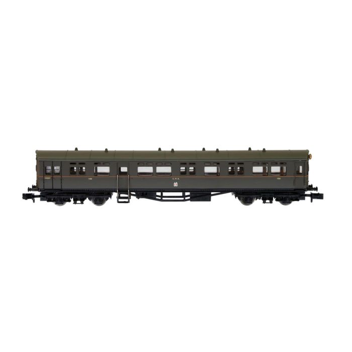 Dapol 2P-004-016 Autocoach GWR Twin Cities Brown/Orange Lining, N Gauge