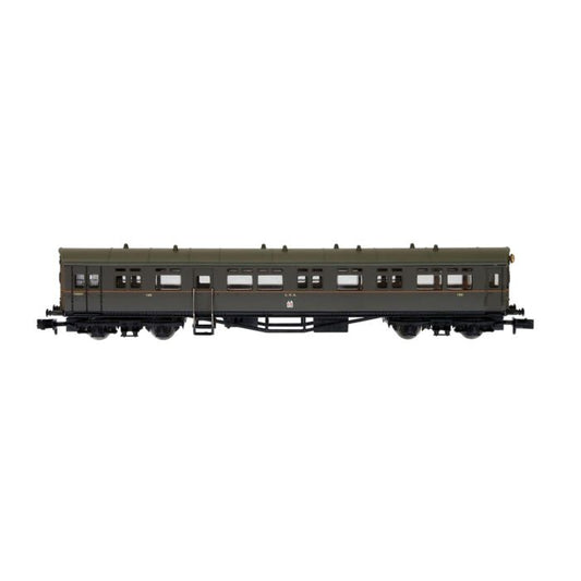 Dapol 2P-004-016 Autocoach GWR Twin Cities Brown/Orange Lining, N Gauge