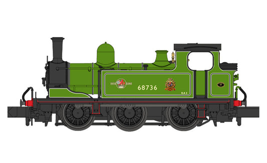 Dapol 2S-022-007 J72 Class 68736 BR Station Pilot Lined Late Apple Green, N Gauge *PRE ORDER £119 *
