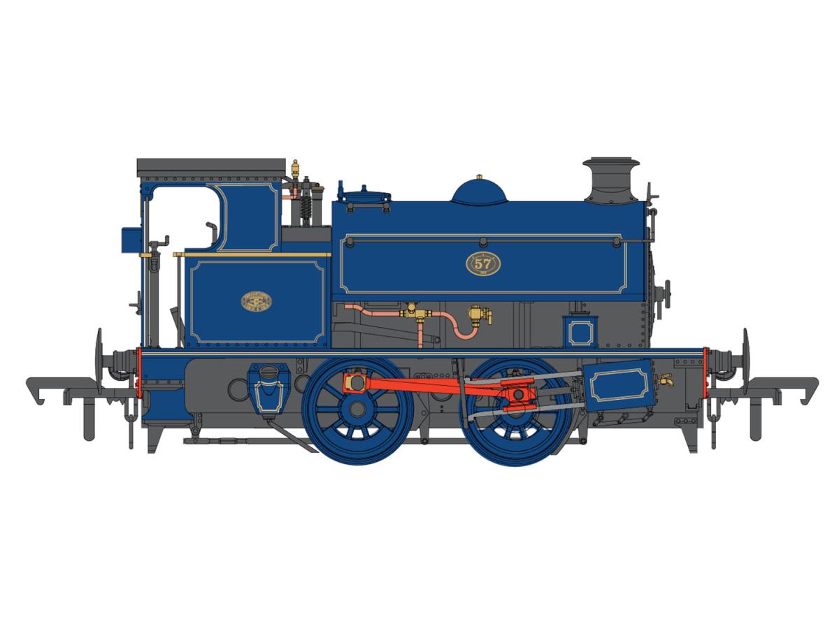 Dapol 4S-024-013 HL 0-4-0 No.57 Port of London Lined Blue, OO Gauge *PRE ORDER £123.25 *
