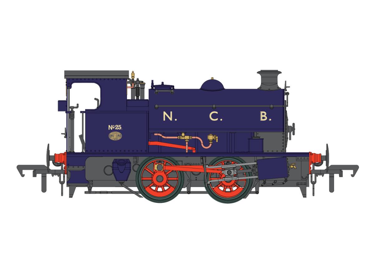 Dapol 4S-024-014 HL 0-4-0 No.25 NCB Lined Dark Blue, OO Gauge *PRE ORDER £123.25 *