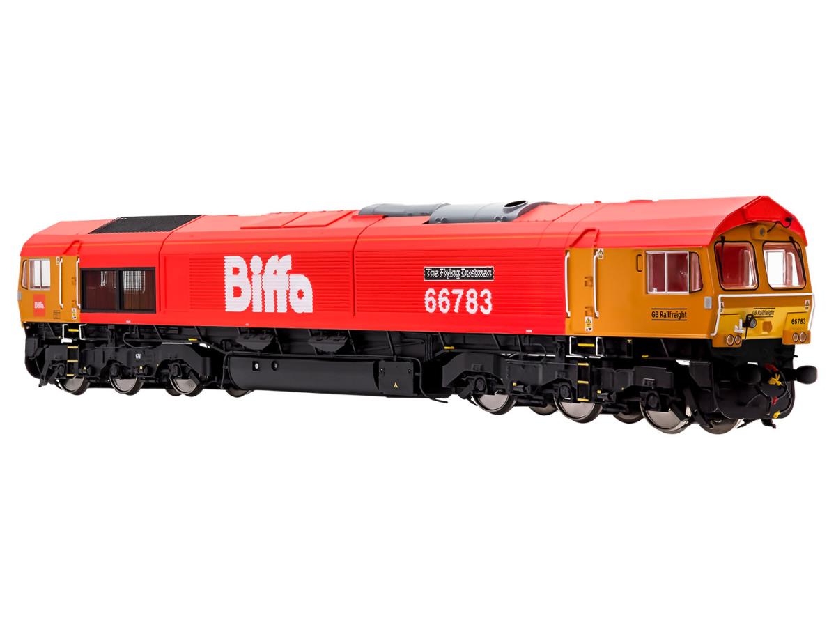 Dapol 7D-066-006S Class 66 783 'The Flying Dustman' GBRf Biffa (DCC-Sound), O Gauge *PRE ORDER £459 *