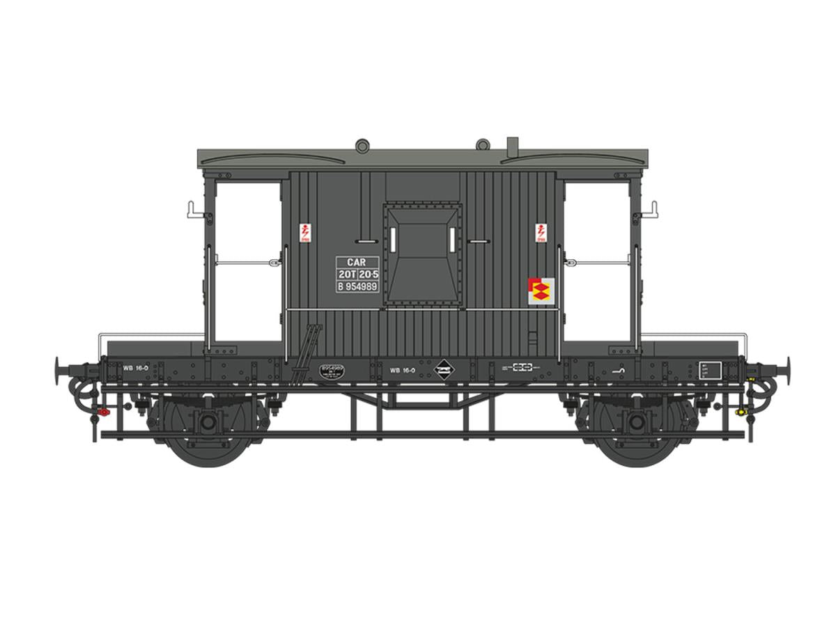 Dapol 7F-200-024 20t Brake Van CAR BR Railfreight Distribution B954989, O Gauge *PRE ORDER £81.56 *