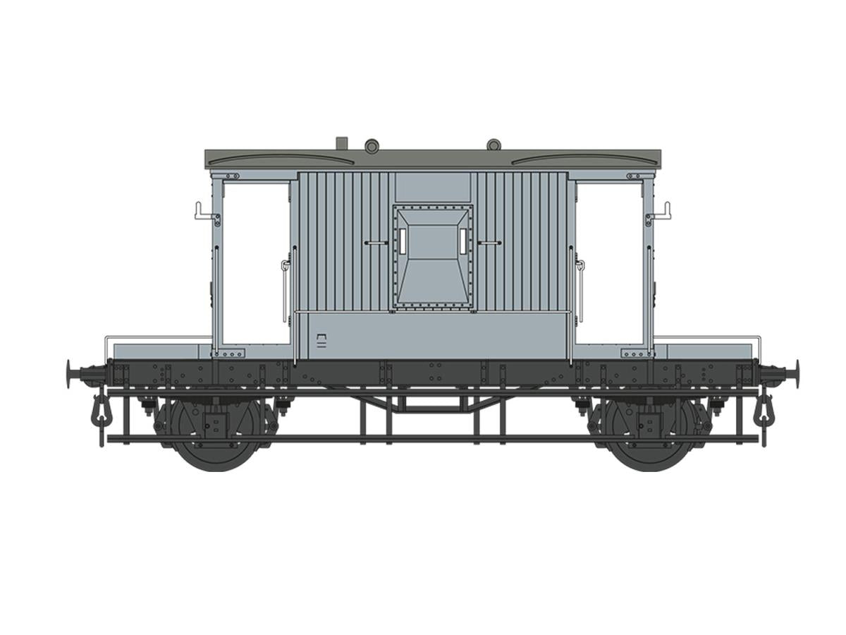 Dapol 7F-200-026 20t Brake Van BR Grey Unnumbered, O Gauge *PRE ORDER £81.56 *