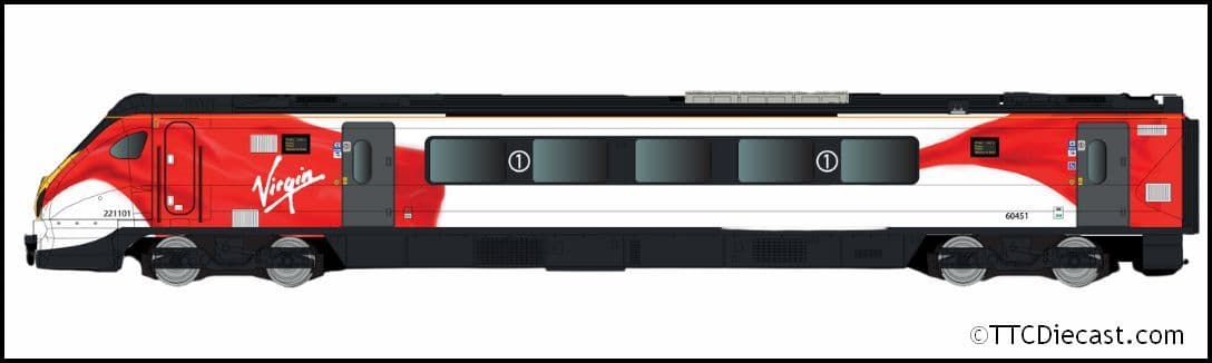 Dapol 2D-023-001 Class 221 108 'Sir Ernest Shackleton' 5 Car DMU Virgin Old, N Gauge