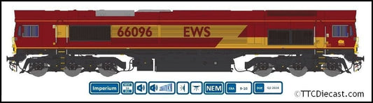 Dapol 2D-066-002D Class 66 096 EWS Red/Gold (DCC-Fitted) N Gauge *PRE ORDER £174.51*
