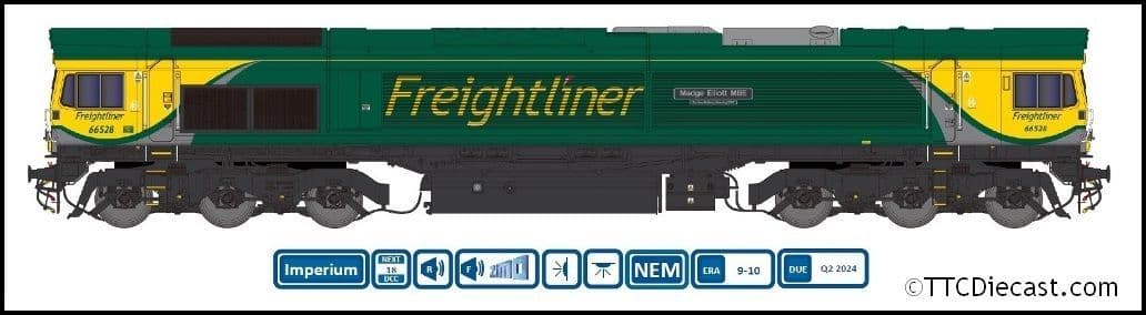Dapol 2D-066-004S Class 66 528 Freightliner Powerhaul (DCC-Sound) N Gauge *PRE ORDER £247.86*